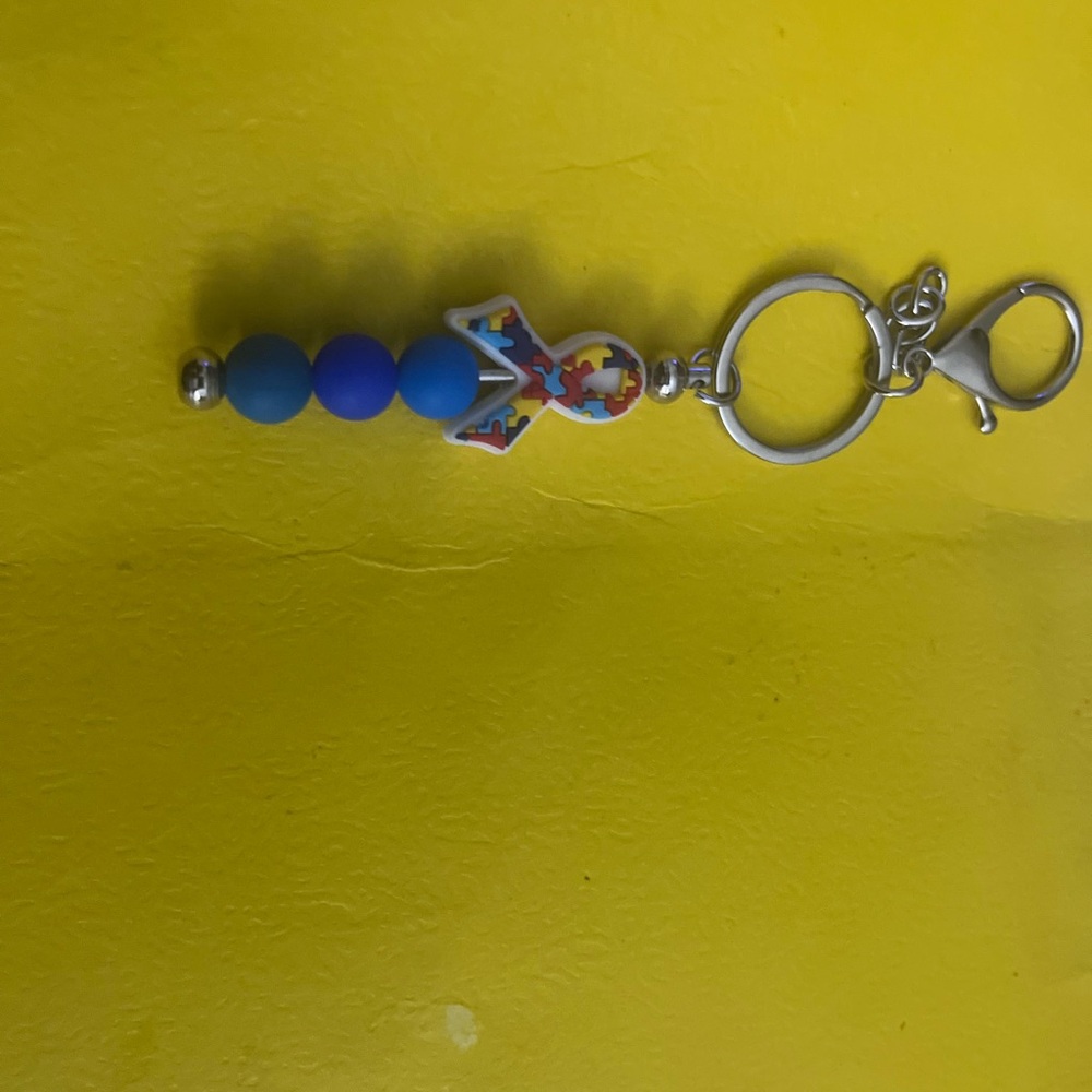 Multicolor Puzzle Piece Keychain